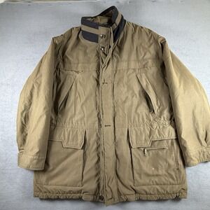 Vintage Jacket Mens XL Green Brown Winter Jacket Slavyanka